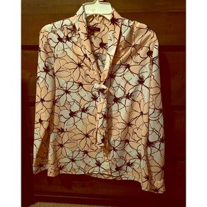 Silky floral blouse